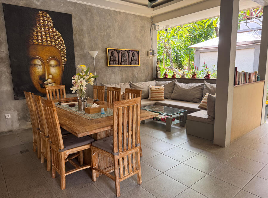 Buddha Lounge Buddha Lounge seating area at Nomads Home Bali